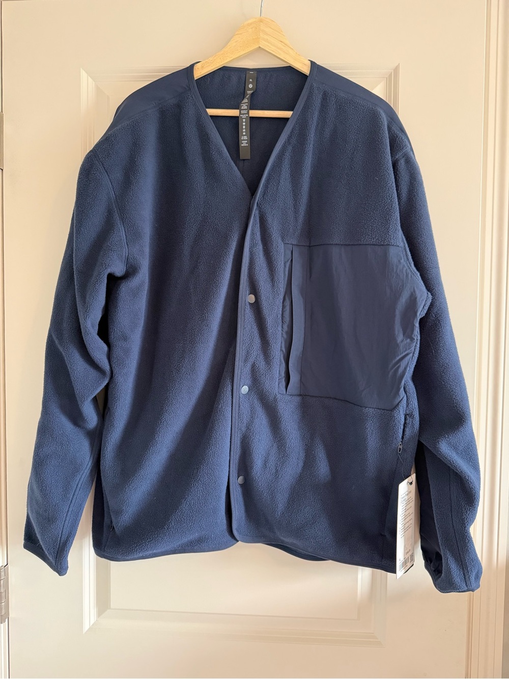NWT Lululemon Fleece Snap-Front Cardigan Navy Men’s XL extra large